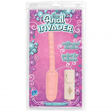 Anal Invader Vibrator 8 Inch Flesh | SexToy.com