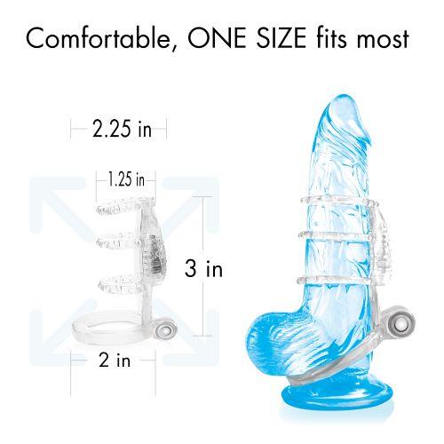 Doctor Love Zinger Dual Vibrating Sleeve Clear | SexToy.com