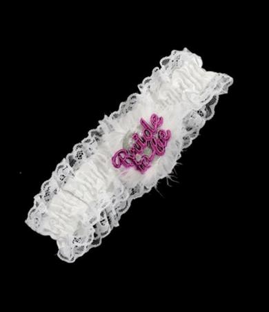 Bride To Be Flashing Garter White | SexToy.com