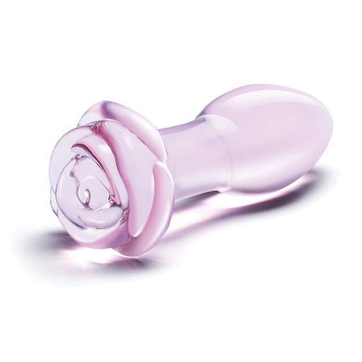 Glas 5" Rosebud Glass Butt Plug | SexToy.com