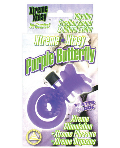 Xtreme Xtasy Butterfly Couples Ring - Purple | SexToy.com