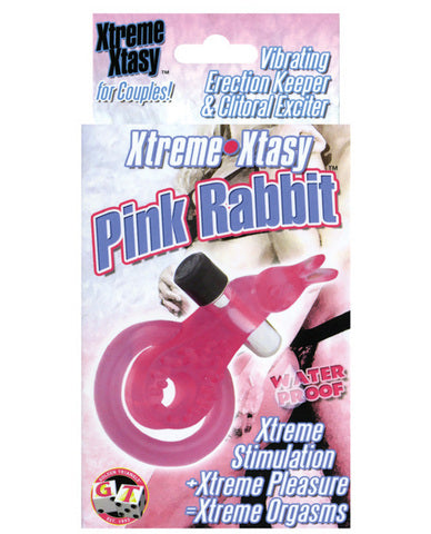 XTREME XTASY PINK RABBIT VIBRATING COCK RING WATERPROOF | SexToy.com