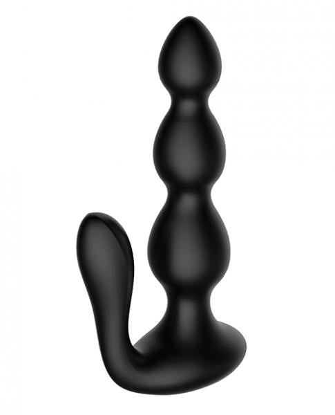 Bliss Tail Spin Beaded Anal Vibe Rechargeable Black | SexToy.com