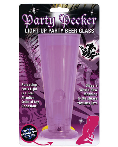 Beer Glass Light Up Pecker Party Purple | SexToy.com