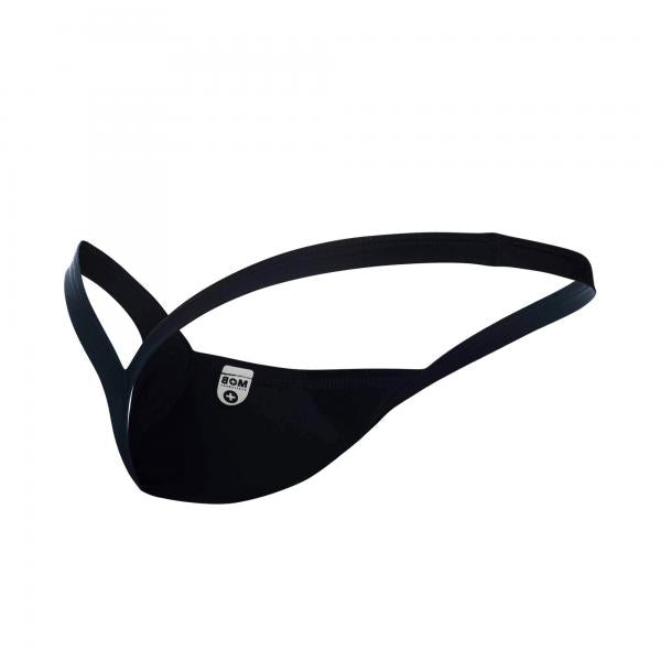Male Basics Y Buns Thong Black Lg