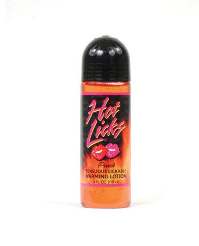 Hot Licks Lickable Warming Lotion Peach 4 Ounce | SexToy.com