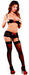 Luv Lace Bra, Garter Skirt & G-String Black S/M | SexToy.com