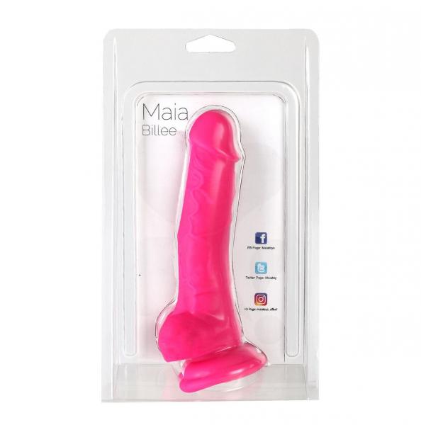 Billee 7 inches Realistic Silicone Dong Neon Pink