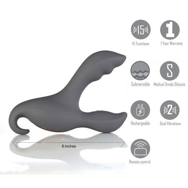 Apollo Prostate Massager Dark Grey Rechargeable