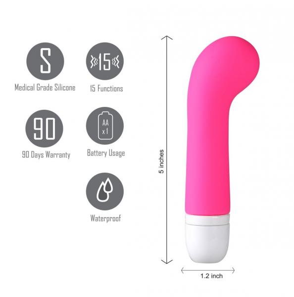 Ava Silicone G-Spot Vibe Neon Pink