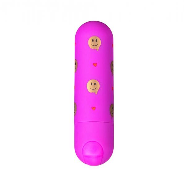 Giggly Super Charged Mini Bullet W/ Smiley Face Pattern