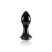 Crystal Rose Glass Anal Plug Black | SexToy.com