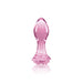 Crystal Rose Glass Anal Plug Pink | SexToy.com