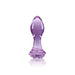 Crystal Rose Glass Anal Plug Purple | SexToy.com