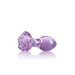 Crystal Rose Glass Anal Plug Purple | SexToy.com