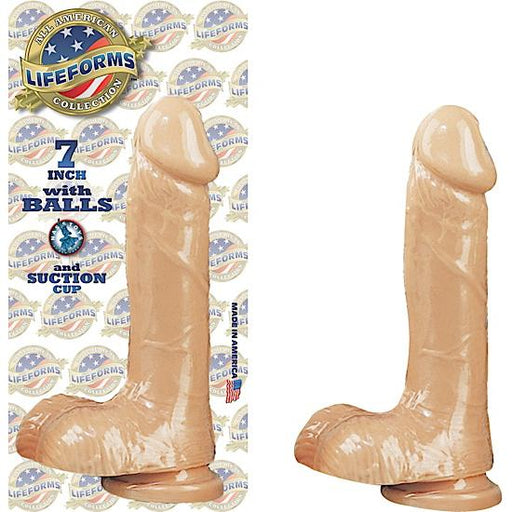 All American Lifeforms 7 Inches Dong, Balls, Suction Cup Flesh | SexToy.com