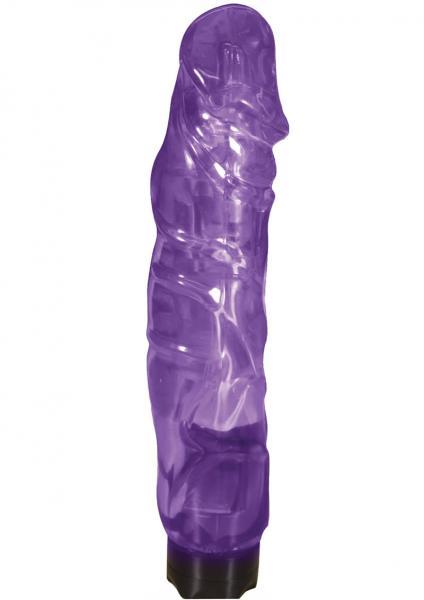 Crystal Cock Big Boss Light Up Tip Purple Vibrator | SexToy.com