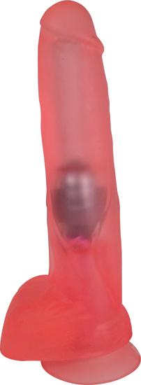 Sinful Pleasures Cock And Balls Vibrating 8 Inch Pink | SexToy.com