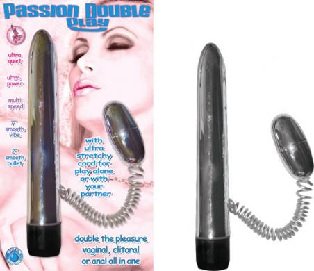 Passion Double Play Vibe And Bullet Waterproof Silver | SexToy.com