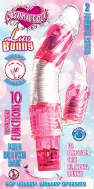 Orgasmalicious Luv Bunny Vibrator Waterproof Cotton Candy Pink | SexToy.com