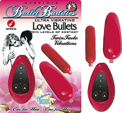 Bullet Buddies Ultra Vibrating Love Bullets 4 Speed Slim And Triable Body Red | SexToy.com