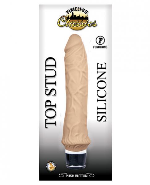 Timeless Classics Top Stud Silicone Vibrator Beige | SexToy.com