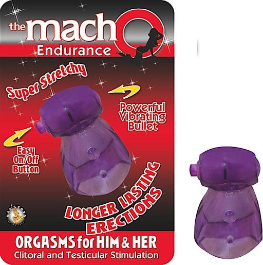 The Macho Endurance Vibrating Cockring Waterproof Purple | SexToy.com