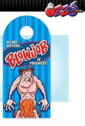 Blowjob In Progress Door Hanger | SexToy.com