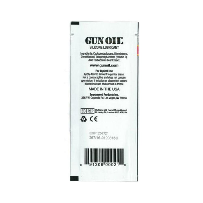 Gun Oil Silicone Lubricant Foil Pack .17oz Bag Of 50 | SexToy.com