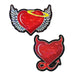 Pastease Devil Heart Red Glitter Hearts W/ Wings | SexToy.com