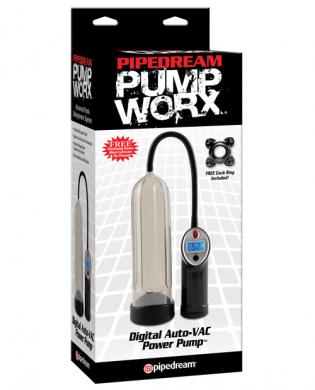 Pump worx digital auto-vac power pump - black | SexToy.com