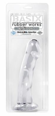 Basix Rubber Works 6.5 inches Dong With Suction Cup Clear | SexToy.com