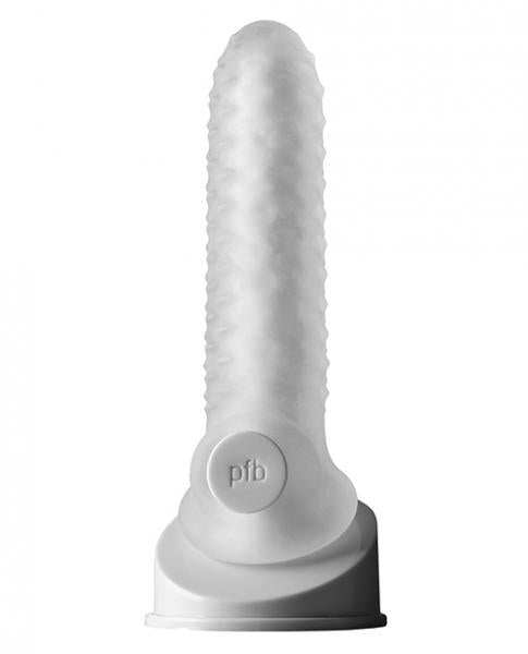Perfect Fit Fat Boy 6.5 inches Checker Plate Sheath Clear | SexToy.com