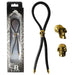 C-Cing Lasso Gold Skull Bead Leather Strap Black | SexToy.com