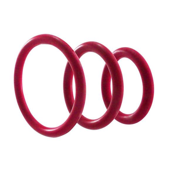 M2M Cock Ring Nitrile 3 Pieces Set Red
