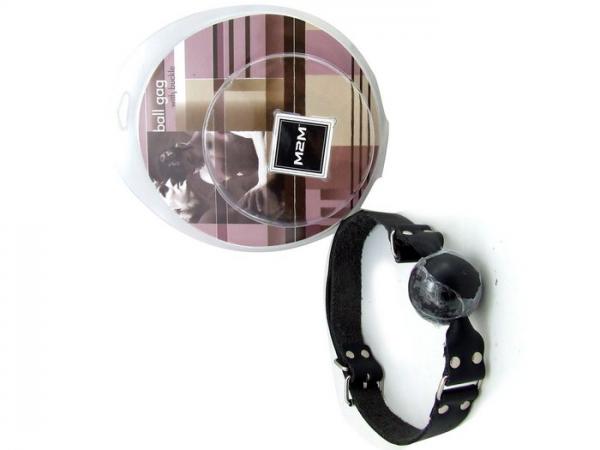 M2M Gag Leather Ball Black O/S