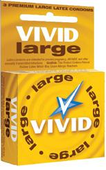 Vivid Large Lubricated Latex Condom 3 Pack | SexToy.com