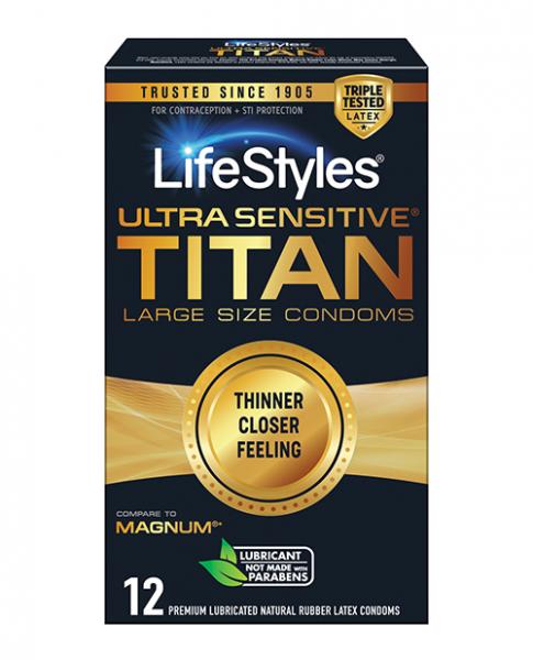 Lifestyles Ultra Sensitive Titan 12pk | SexToy.com