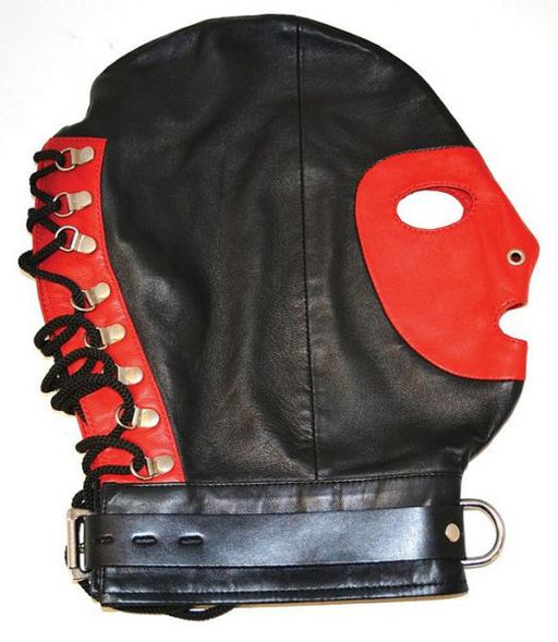 Rouge Mask W/d Ring And Lock Strap Blk/red | SexToy.com