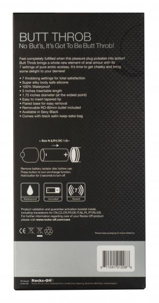 Butt Throb Black Vibrating Plug | SexToy.com