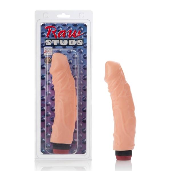 Raw Studs Super Veined Vibrator - Beige | SexToy.com