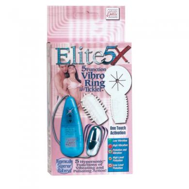 Elite 5X 5 Function Vibro Ring Tickler Blue | SexToy.com