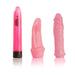 Sultry Sensations Kit Vibrator With 2 Sleeves Pink | SexToy.com