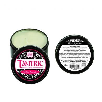 Tantric Soy Massage Candle W/PheromonesWhite Lavender | SexToy.com