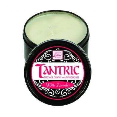 Tantric Soy Massage Candle W/PheromonesWhite Lavender | SexToy.com