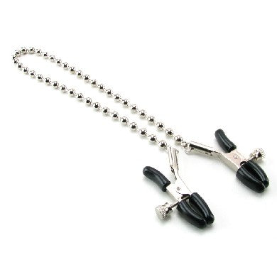 Nipple Clamps Silver Beaded Chain | SexToy.com