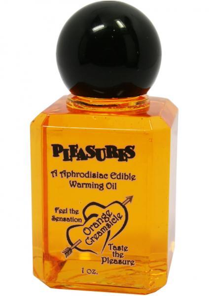 Pleasures Aphrodisiac Edible Warming Oil Orange Cream 1oz | SexToy.com