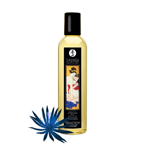 Shunga Massage Oil Asian Midnight Flower Seduction 8.4oz | SexToy.com