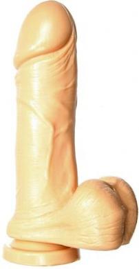 Thick Cock Balls & Suction Cup 8 inches Beige Dildo | SexToy.com