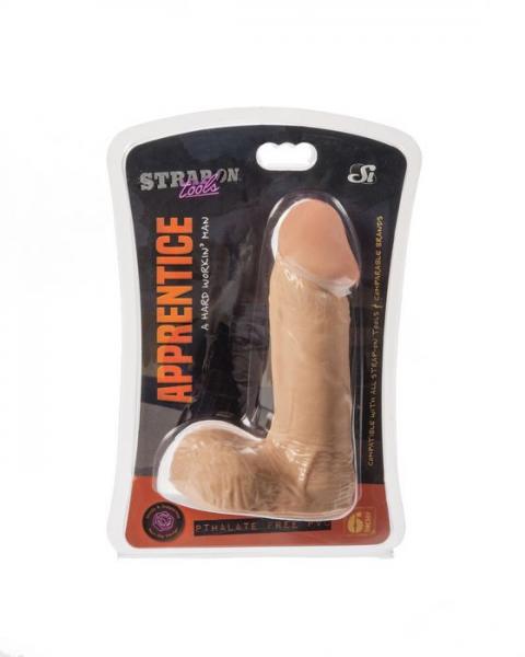 Apprentice Strap On Tools 6 inches Dildo Beige | SexToy.com